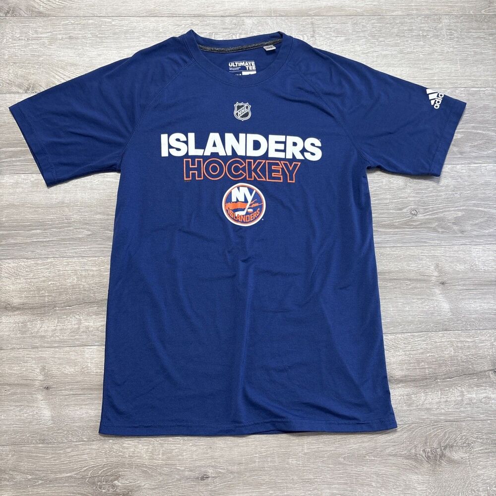 New York Islanders Adidas Hockey Ultimate Tee NHL Climalite Blue Men's Medium